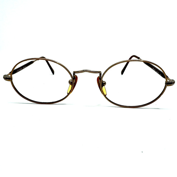 Giorgio Armani Glasses 172 816 Gold Round Eyeglasses Frames 45-20-135 H9475